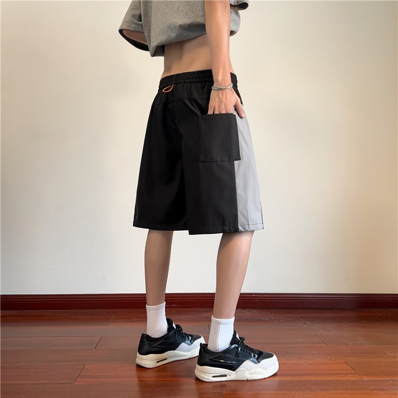 夏季新款户外速干拼接撞色宽松休闲五分裤B315-K25504-特p25控48,男装牛仔裤,电商B315