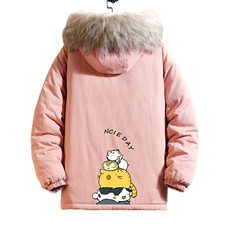 MM48090-P130冬季大毛领衣男士大码加厚袄男服砖墙挂拍，男装棉衣，电商A040A