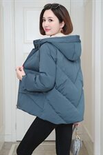2020冬装新款时尚韩版连帽温暖舒适棉衣/棉服，女装棉衣/棉服，姿萝菲
