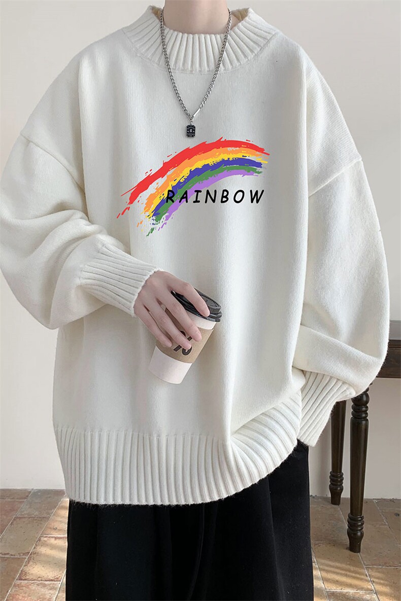 半高领毛衣男士大码针织衫男毛线衣男M18064-P45加绒款-P65,男装针织衫/毛衣,电商A040