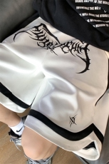 麂皮绒复古撞色印花短裤男夏休闲篮球运动五分裤XZ514-2-1537-P43，男装牛仔裤，星座514-2(原B239)