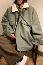 冬季呢料加厚ins港风羊羔毛外套男宽松棉衣棉服棉袄A071-066-P125，男装棉衣，电商A071