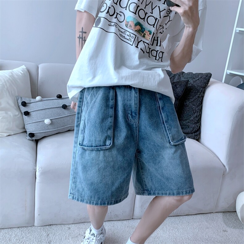 潮流春季牛仔裤男牛仔短裤D203P40图片