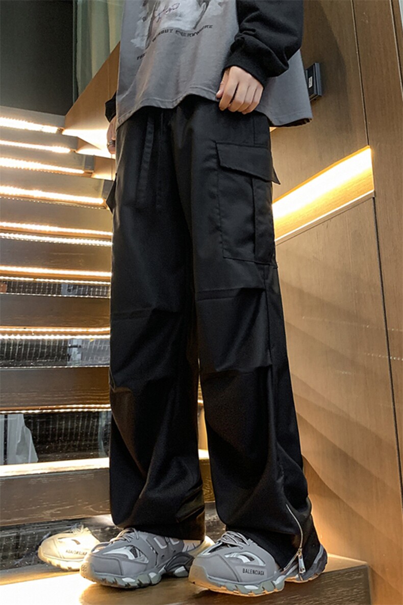 XZ213-DK2001-P55控68港风大码拉链开叉hiphop美式休闲工装裤男,男装工装外套,星座213