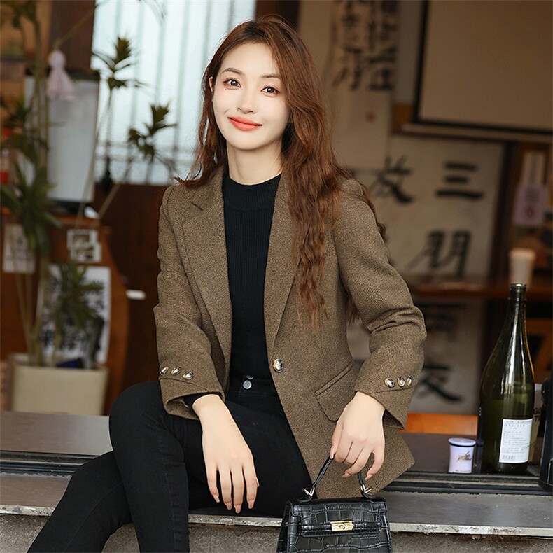 小西装外套女短款2025年春秋新款时尚小个子洋气休闲职业西装上衣,女装西装,星宇服饰
