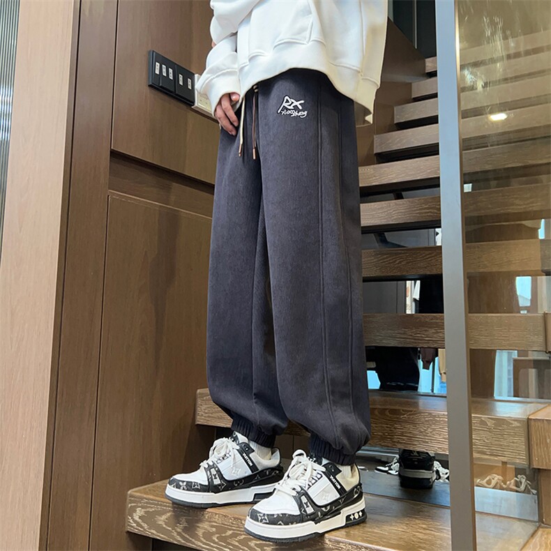美式高街灯芯绒休闲裤男士宽松运动哈伦束脚卫裤男K880*P35控58,男装休闲裤,星座227-1