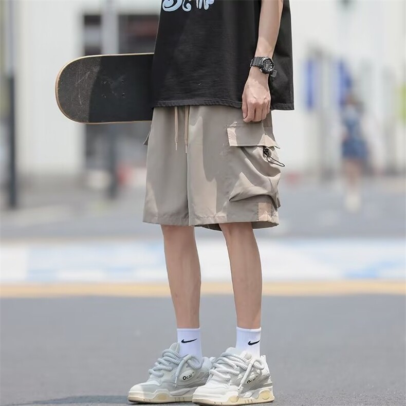 工装短裤男夏季运动休闲中裤夏天宽松五分裤子男款潮K4183-P30,男装牛仔裤,星座412
