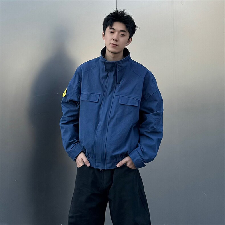 蛇年限定短款工装外套男春秋哈灵顿美式复古立领cleanfit飞行夹克,男装夹克,电商C313