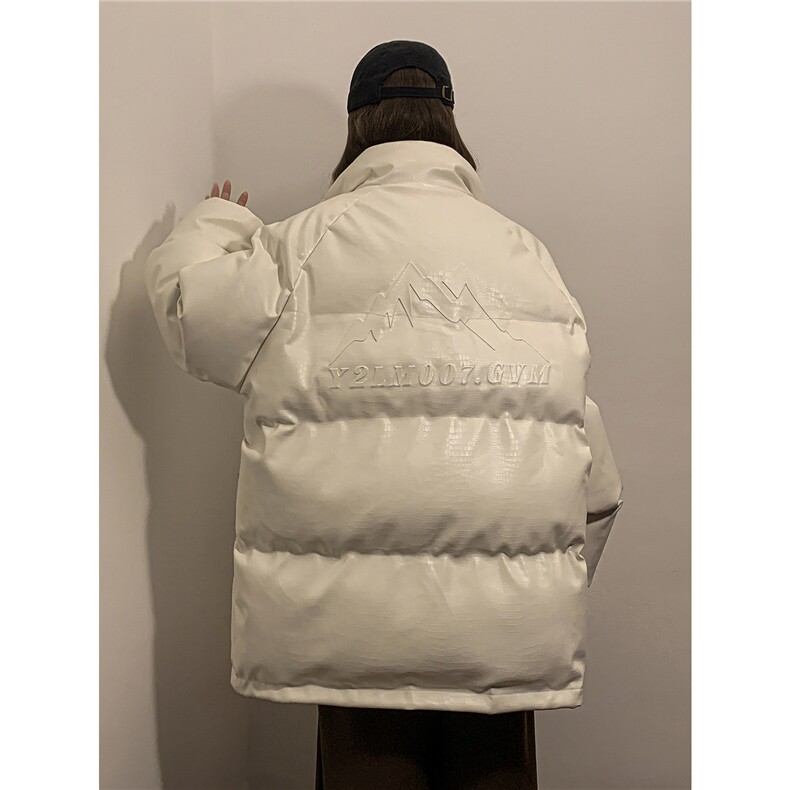 中性风暖灯鳄鱼纹钢印字母设计大码潮流棉衣男MY77728P128控168，男装棉衣，星座227-7