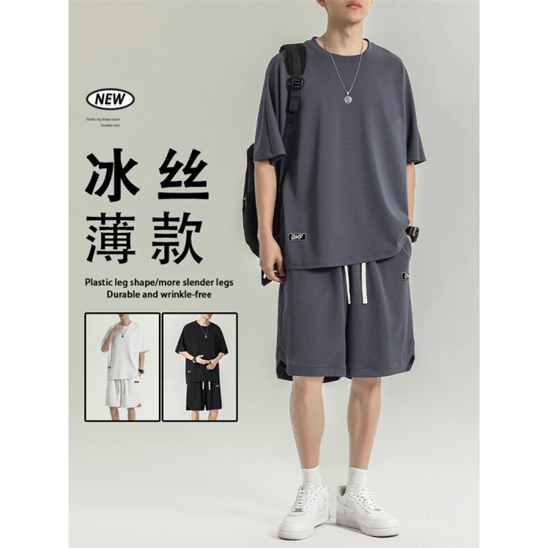 短袖男夏季薄款速干运动篮球服套装夏天休闲短裤TZ19-特批70,男装休闲套装,星座718