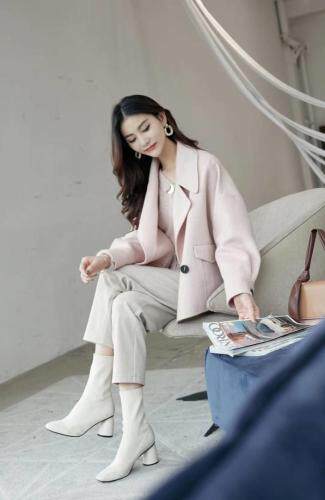 冬季新款双面羊绒大衣，女装，拉嘉图