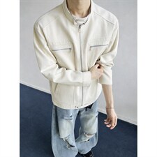 26春装高品质老钱风立领夹克外套男女美式潮牌拉链工装风宽松上衣，男装夹克，电商A486