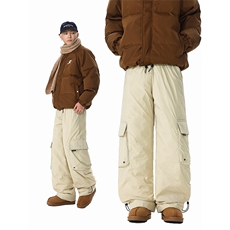 8XL-M三防登山工装羽绒裤男90白鸭绒冲锋裤子男YRK2001P118控158，男装棉裤，电商D206-1