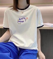 现货，夏装新款，领口撞色T,其它,素墨