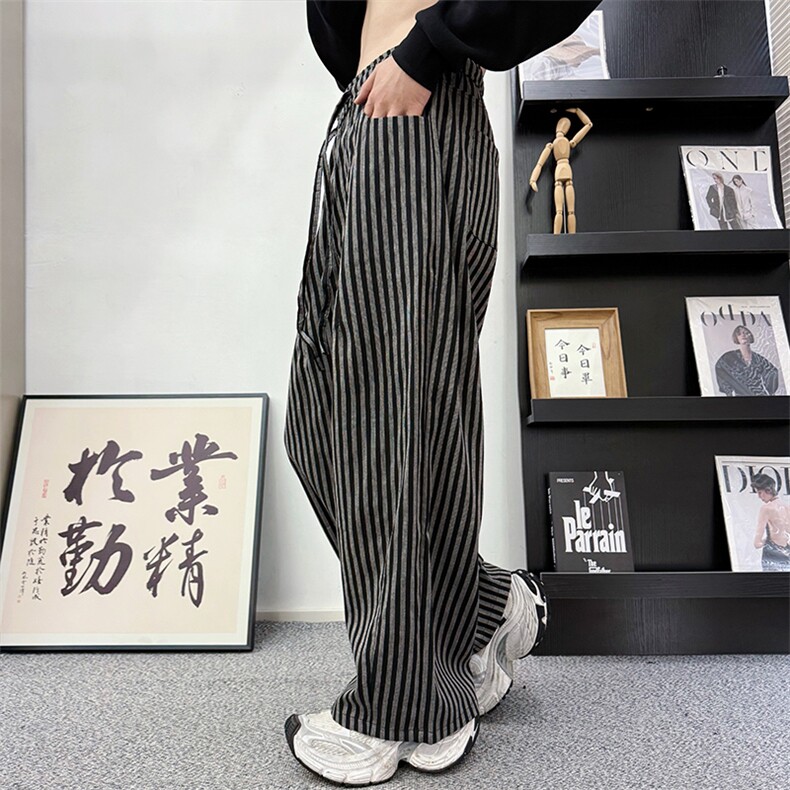 CK07/P68控98秋季中性风复古阔腿慵懒高街百搭休闲裤男女可穿图首,男装休闲裤,星座305B-1