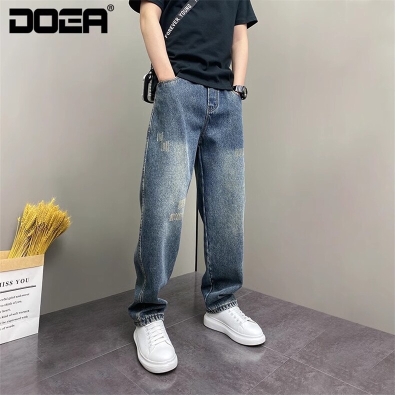 网图现货男士潮流水洗蓝色牛仔裤RD753-P55，男装牛仔裤，星座1005-4