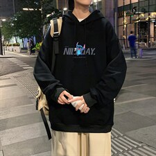 WY2173-P35 加绒款-P40 纯棉连帽卫衣男大码运动帽衫宽松薄外套男图片