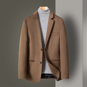 D2326冬季男士新款毛呢西服大衣羊毛外套呢子西装P300，男装西服，电商B360