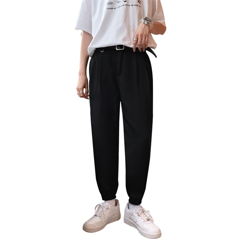 裤子男韩版潮流春夏季新款九分小西裤男士修身西装裤休闲束脚长裤,男装休闲裤,星座505-2（原电商A260-1)