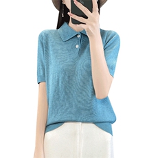 2024秋冬新款羊毛女士POLO领羊毛衫，女装羊毛衫，润辉羊绒