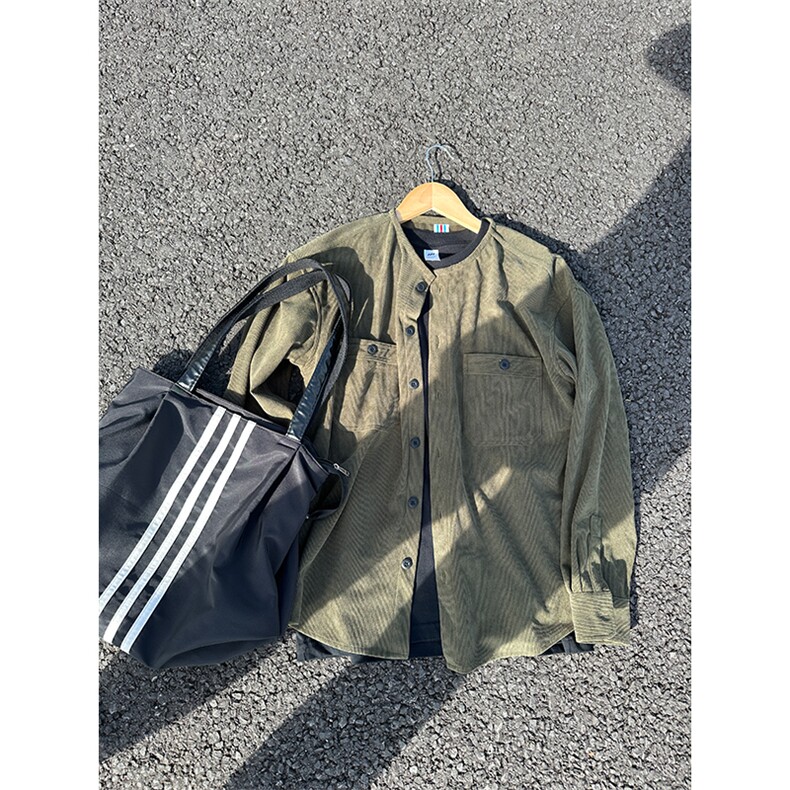 优优库平替灯芯绒衬衫秋冬款休闲宽松圆领长袖衬衣CS331-P35,男装衬衫,星座301C-5