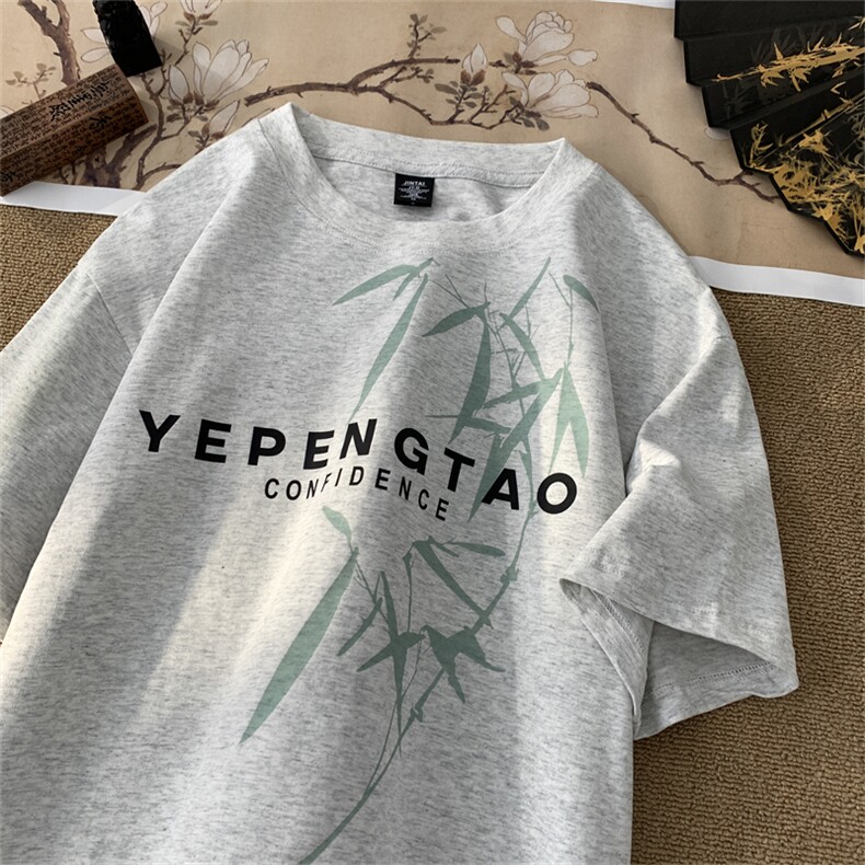 抖音直播供货纯棉260克印花短袖T恤A158-T308-P28控48,男装T恤,电商A158