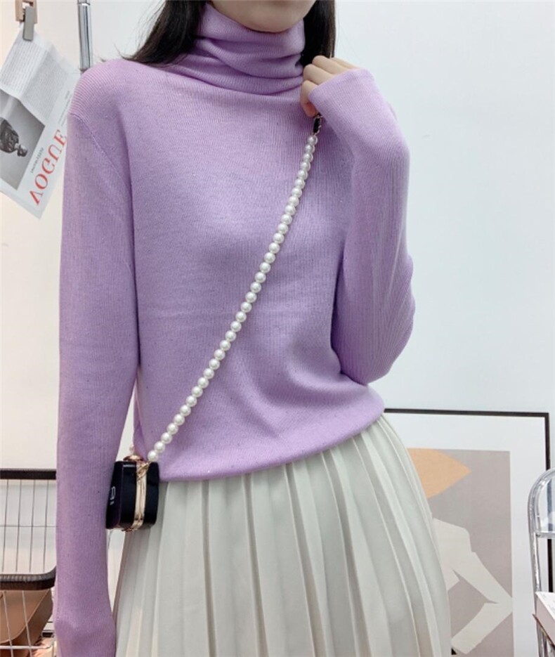 秋装新款高领打底衫，其它，蓝涩萱(3F)