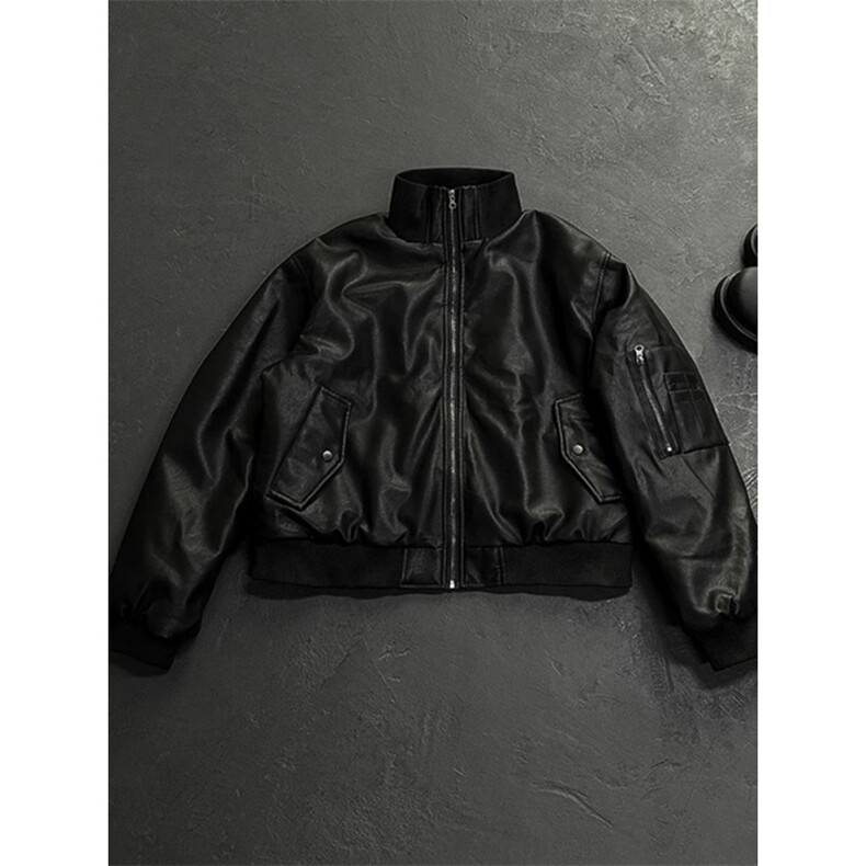 706-1-MY5031-P118现货冬季男士座山雕加厚皮毛一体棉服外套,男装棉衣,星座706-1