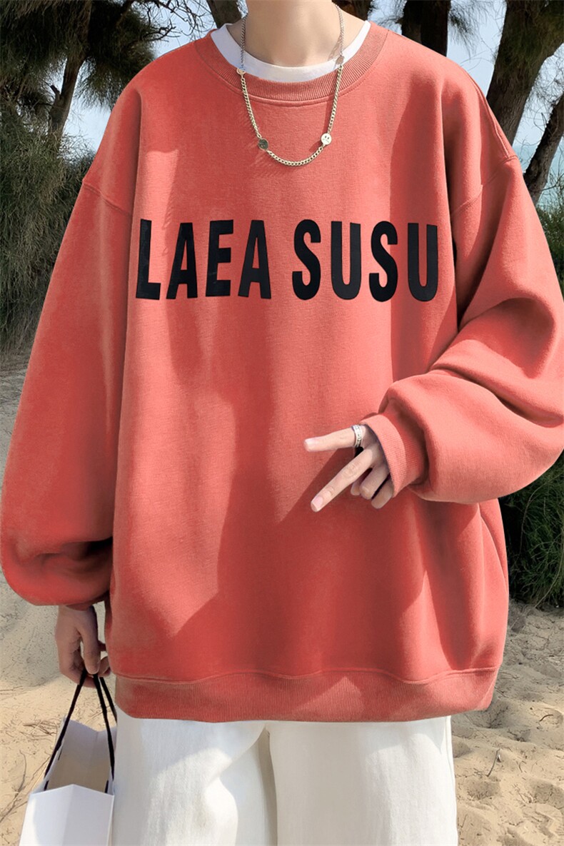 ！直播品质重磅大码港风LAEA厚板印花圆领卫衣WY101-特p28,男装卫衣,星座508（原C305）