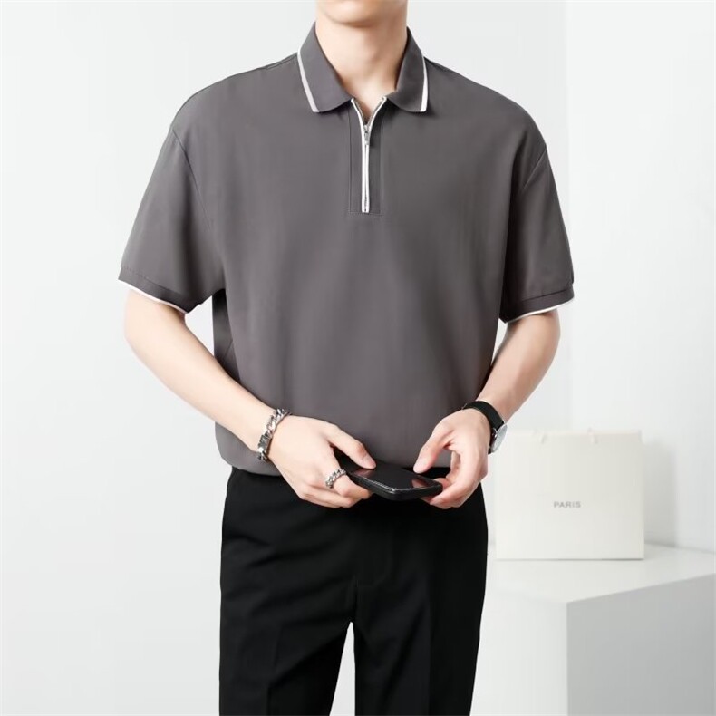 青春流行潮流标准新款百搭男POLO衫夏季潮ins短袖印花2023原宿,男装T恤,星座1116A-2（原606A-1）
