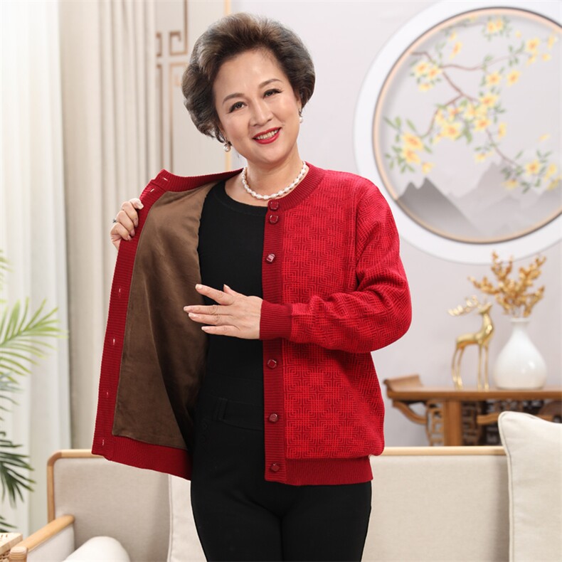 中老年情侣羊毛衫男女开衫宽松针织打底外套加厚毛衣,男装中老年男装,亚东羊绒制品