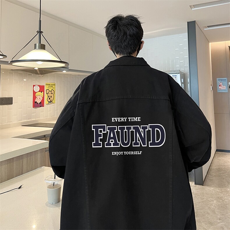 牛仔夹克男大码牛仔外套男茄克NJ77295-P60加绒款-P75,男装夹克,电商A040