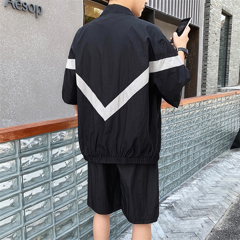夏季新款防晒衣运动服套装男薄款韩版休闲两件套DS774TP65,男装休闲裤,电商A102