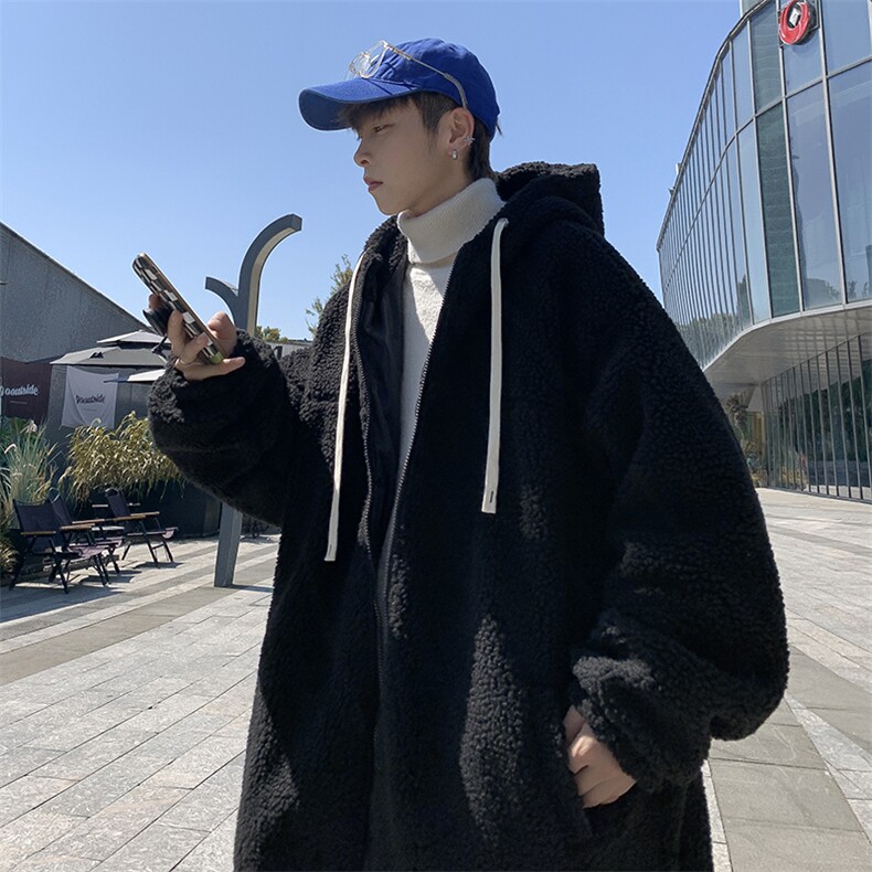 高街ins潮流韩系羊羔毛衣冬季加绒加厚双层外套男士W6278-P60,男装棉衣,星座512-3