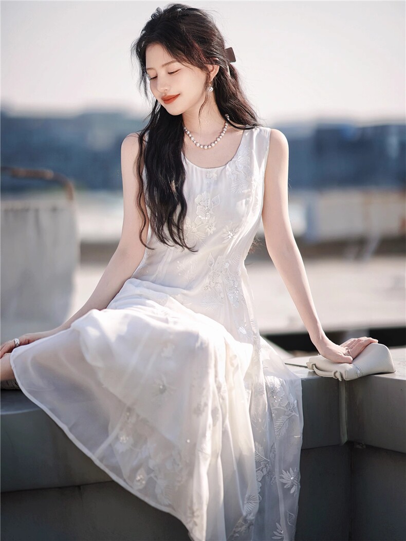 ｜茜茜公主裙|A字长裙2025新款宽松显瘦连衣裙,女装连衣裙,梦白服饰厂
