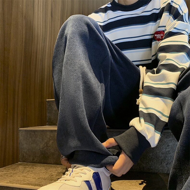 K9290特p35控59秋季宽松直筒裤百搭拖地休闲裤长裤男裤子图片