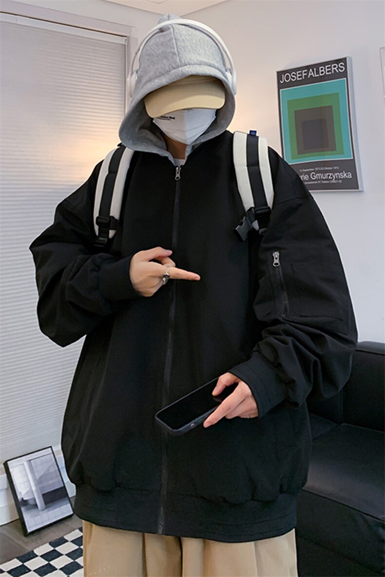 日系休闲大码潮运动情侣连帽夹克外套CYJK9270P-75控价119,男装夹克,电商A128