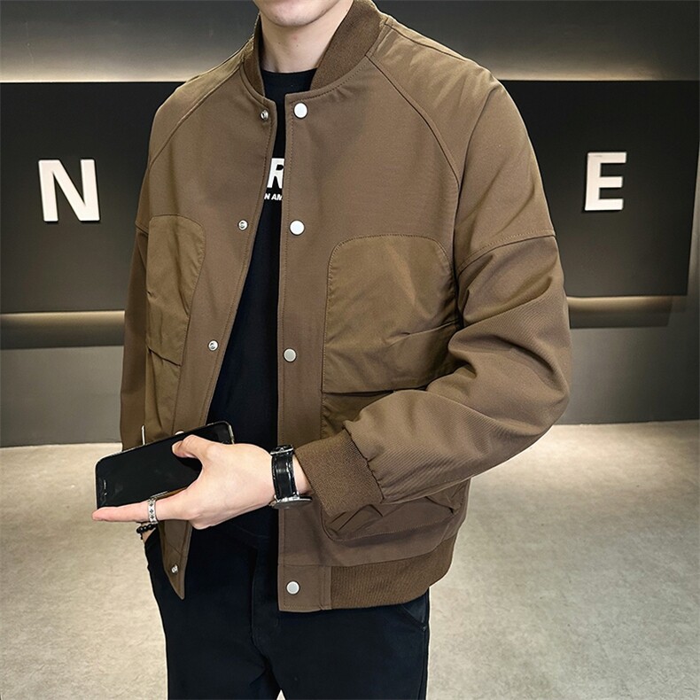 WT9916常规P78针织夹克拼料立体口袋休闲男士加棉P98，男装夹克，星座703-1