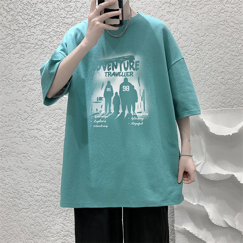 230g重磅纯棉短袖t恤男大码半袖半截袖DX17374-P20,男装T恤,电商A040