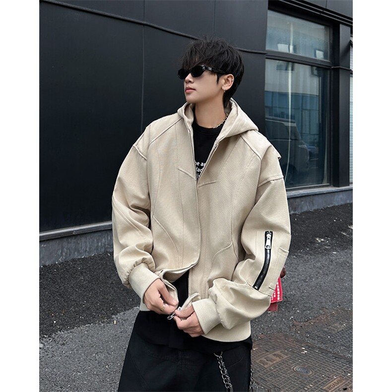 夹克外套男秋冬款美式解构高级感连帽棒球服JK032-P95,男装夹克,星座308B-2