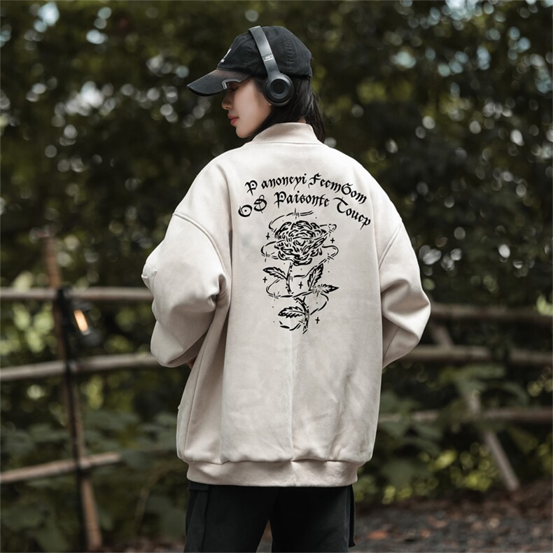23/美式麂皮绒飞行棒球服中性风男女夹克外套JF3276-P80控108图片