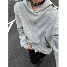 XZ1005-1-TTH0072-P60-解构垫肩拉链卫衣，男装卫衣，星座1005-1
