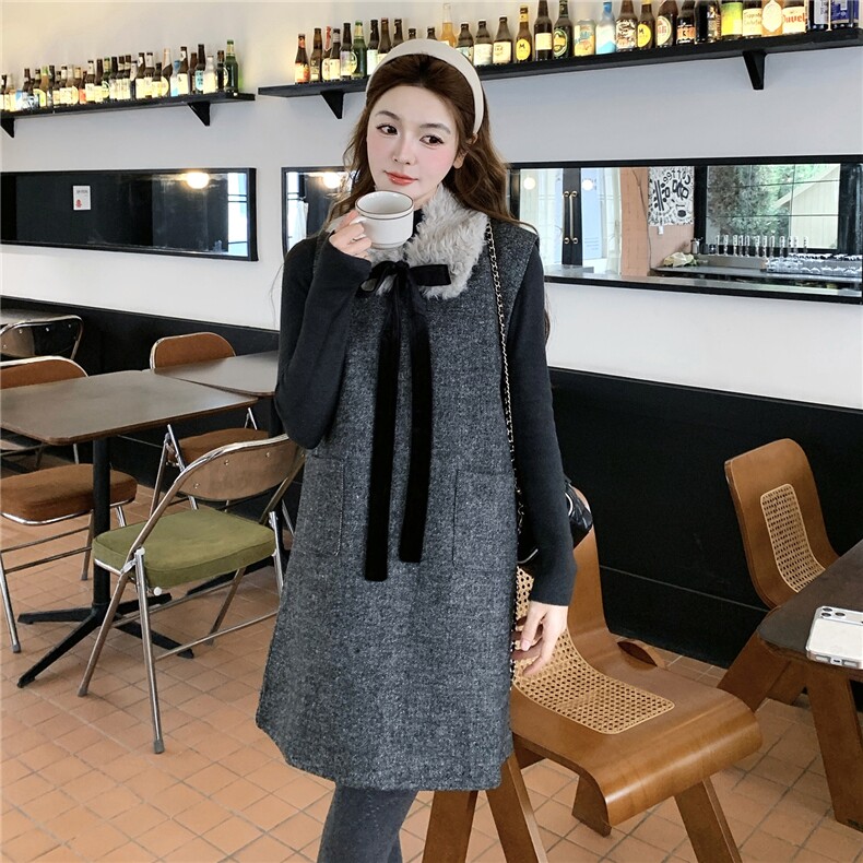 新款26早春韩系学院风背心裙两件套6205-P170-K258,女装套装/套裙,2C057