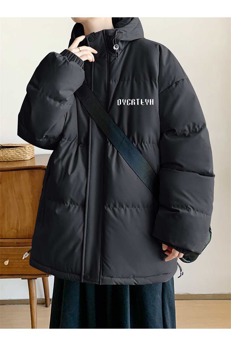 棉衣男冬季新款港风宽松羽绒棉连帽面包服学生棉服MF180-P69(现货,男装棉衣,星座214-3