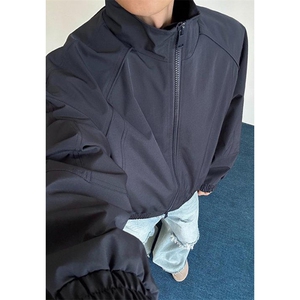 高品质春装新款老钱风美式高街解构立领棒球服飞行夹克休闲外套潮图片