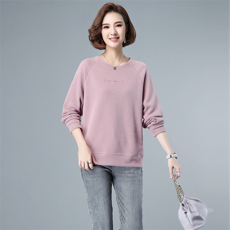 2021春秋季长袖气质显瘦百搭时尚减龄卫衣,女装卫衣/绒衫,独衣靓
