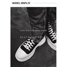 25美式龙叨叨新款潮流个性百搭超纤皮休闲增高高帮鞋XD07p155，男鞋靴子，电商D256-3(原A064-3)