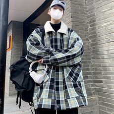 羊羔毛加绒加厚棉服外套男冬季百搭情侣棉衣M166P115控148，男装棉衣，电商A157