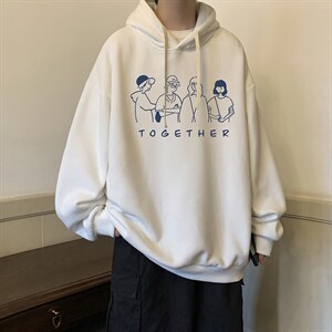 纯棉连帽卫衣男大码运动帽衫宽松薄WY2191-P35 加绒款-P40,男装卫衣,电商A040