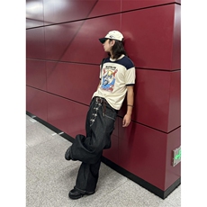 【有货】N7045CC-特P52丹宁原牛飞机扣baggy廓形弯刀牛仔裤，男装牛仔裤，星座1007（原301D）